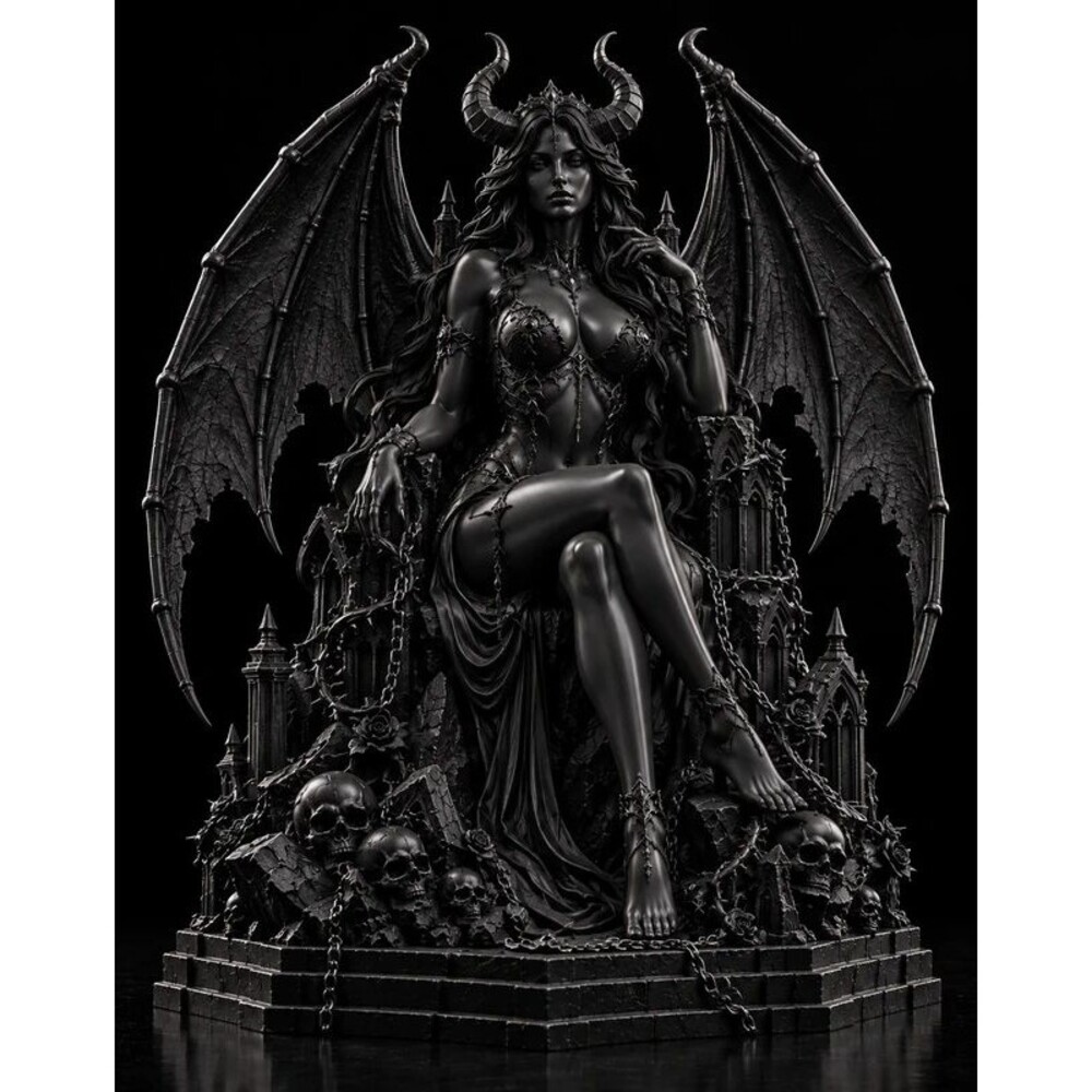 Demon Queen Resin 3D Printed Figurine 10 in